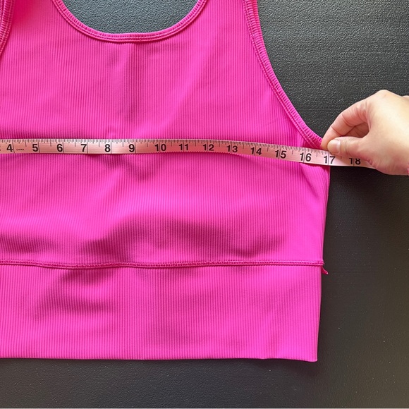 Lululemon Athletica Power Pivot Ribbed Tank Top Hot Pink Fuchsia - Picture 7 of 8